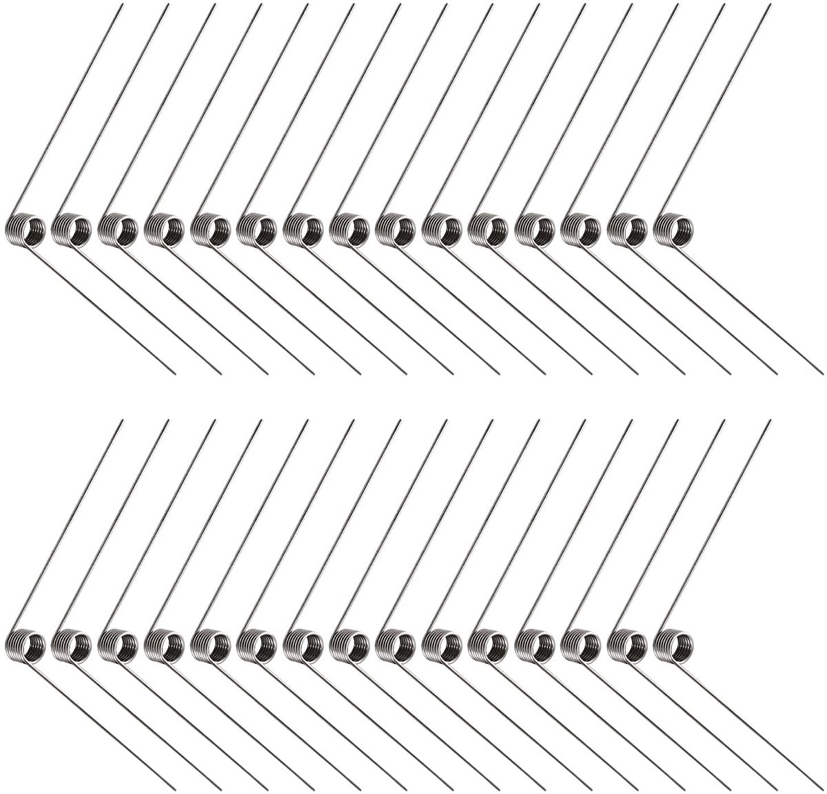 30 Stuks 0.5 * 4.5 mm 90° Rechte Torsieveer, Roestvrijstalen Kleine Torsieveer, V-Vormige Torsieveren, voor Doe-het-Zelf Houtbewerking, Meubels, Reparatieproject