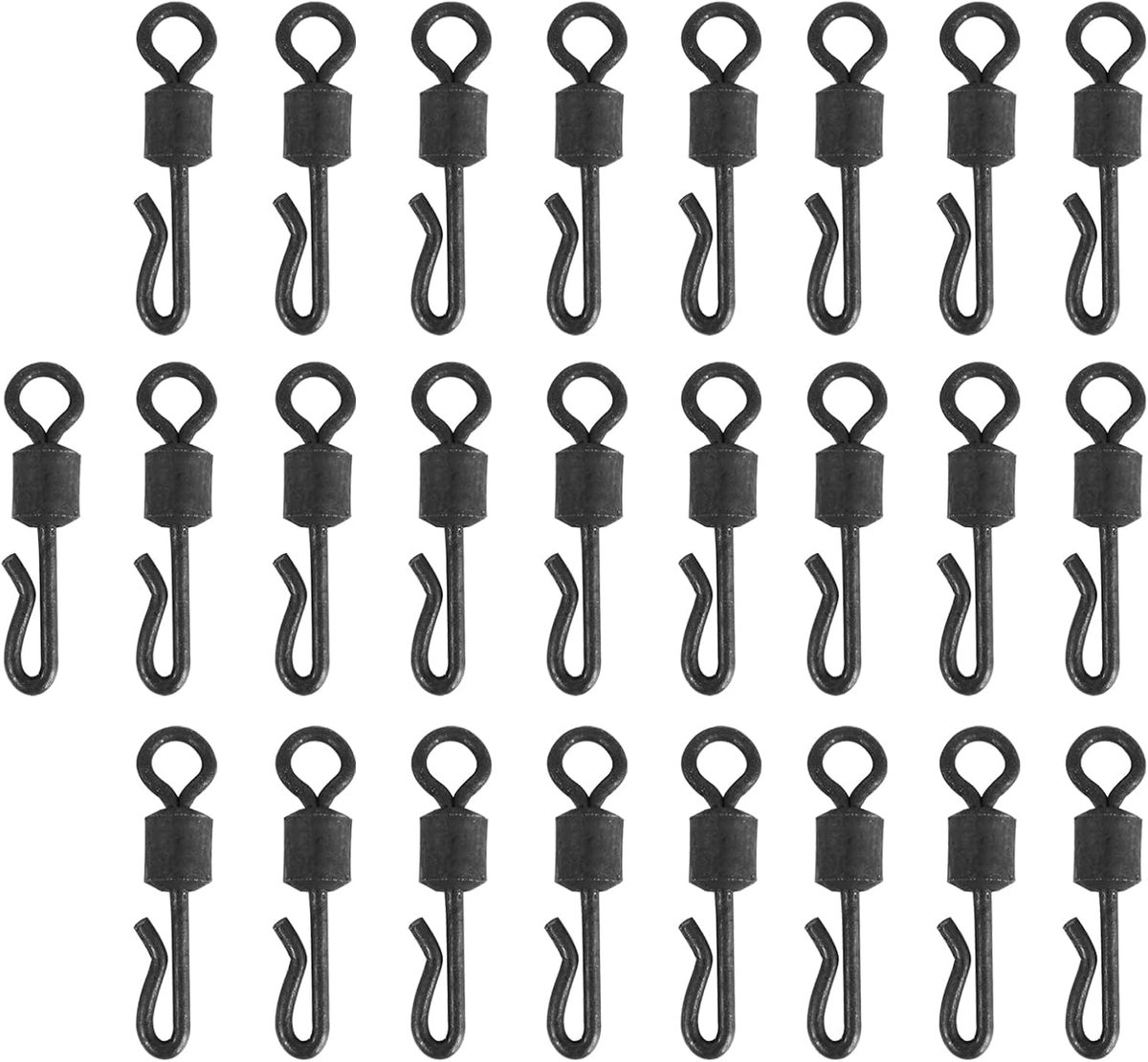 25pcs/lot Visserij Swivel Snap Connectors, Q-vormige Quick Change wartels snel visserij Swivel Snap Clips