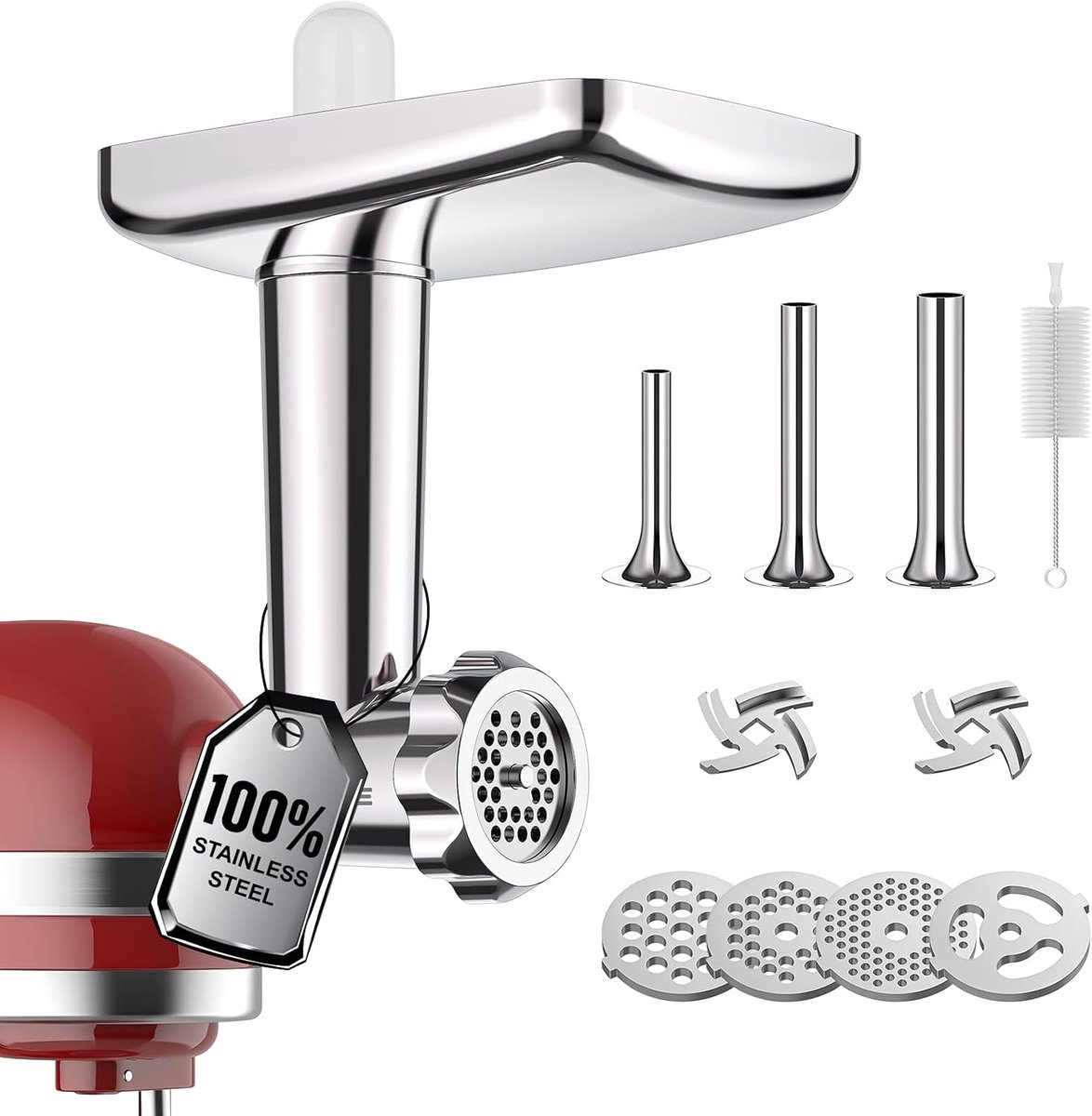 maalt de bevestigingshouder voor Kitchenaid Mixing Y Inclusief worst, roestvrij staal, vaatwasmachinebestendig, duurzaam, mengkraan, accessoires zoals vlees processor