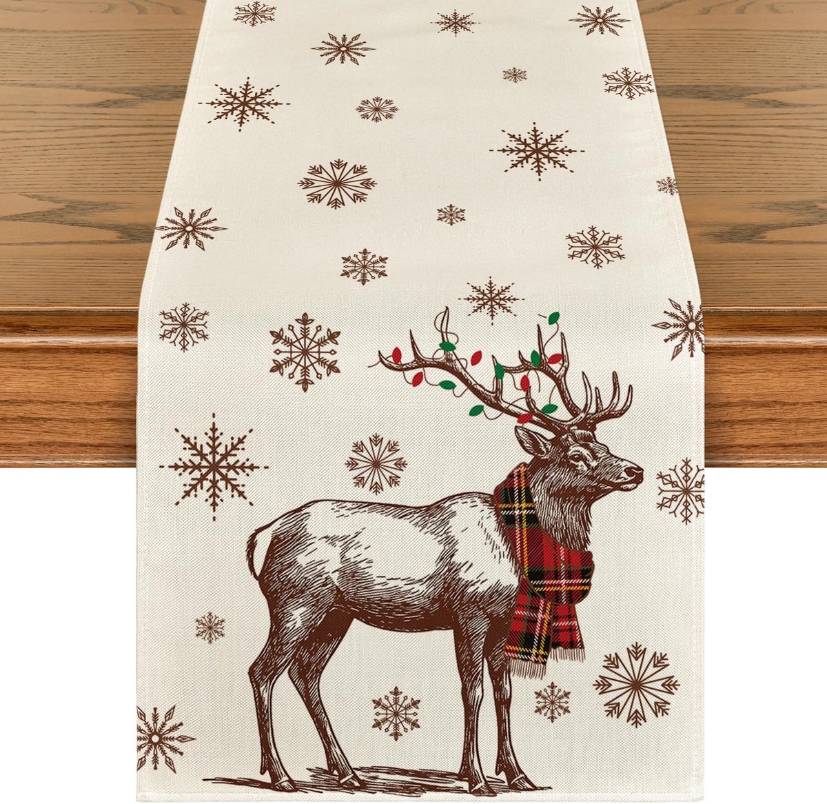 Mode Sneeuwvlokken Rentie Tafelloper Kerstmis Seizoensgebonden Winter Interieur Decoratie Vakantie Party 40 * 180 cm
