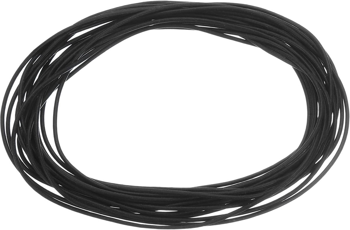 siliconen schuim-afdichtingsstrip, 1 mm (dun), 4 meter, zwart | 1 mm diameter sponsrubber, weerafdichtingsstrip, rond rubberen koord, massief voor machines en industrieën