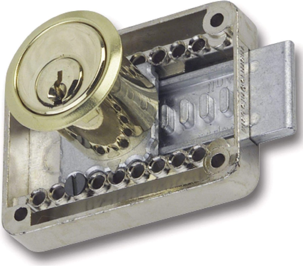 2828 Cilinderkastslot slot BN 0101, cilinder messing gepolijst