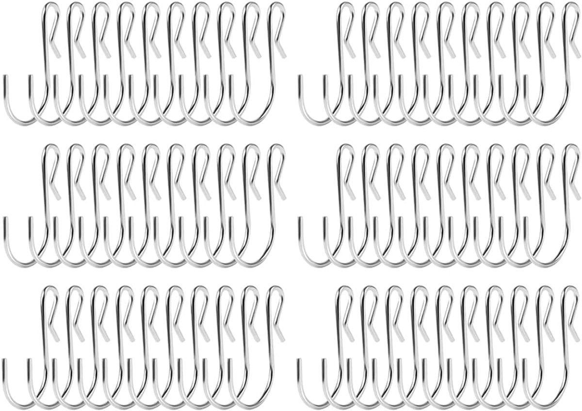 S-haken, roestvrijstalen haken, metalen haken, hangende roestvrijstalen keukenhaken, zilveren S-vormige haken, kledinghaken, hangende haken, voor badkamer, slaapkamer