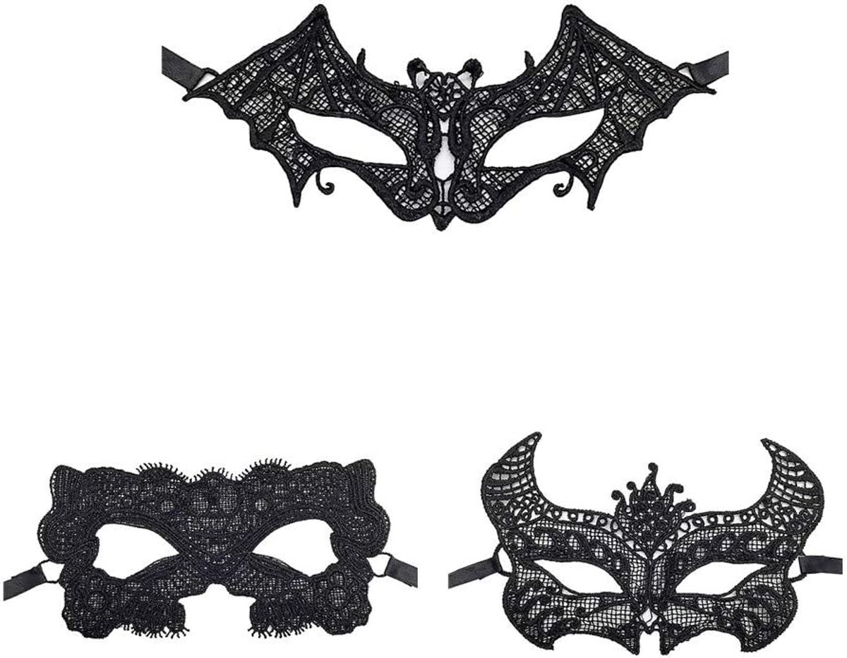 Sexy Zwart Kanten Oogmasker voor Maskerade Halloween Feest Bal Carnava Jurk Masker