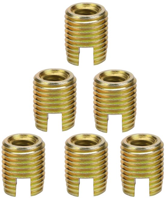 Schroefdraadinzetstukken, Akozon 20 stuks 302 Koolstofstaal Zelftappende schroefdraad Inzet Schroef Reparatieset (interne M5* 0,8 Extern M8 * 1,0: 10 mm) — afbeelding 5