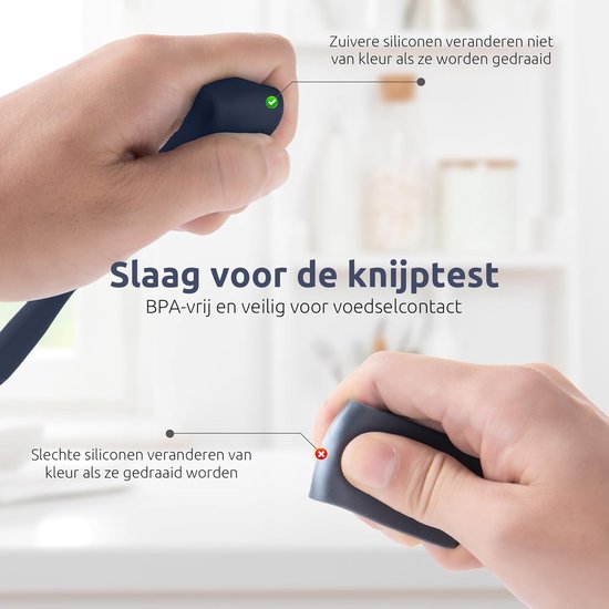 Voedselveilig Kleine Siliconen Spatel (Middernachtblauw) - Flexibele Lepelvormige Punt en Stevige Kern voor het Mengen,Schrapen en Smeren van Zuurdesemstarter Pindakaas Jam en Slagroom — afbeelding 2