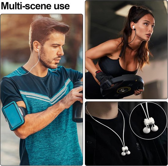 siliconen band voor anti-verlies draadaccessoires voor sport oortelefoon sleutelhanger — afbeelding 2