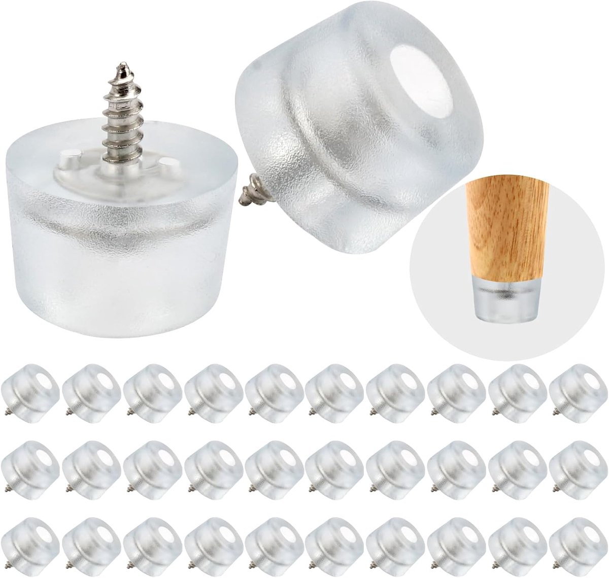 20 stuks meubelpoten rubberen doppen | rubberen meubelglijders voor audiostoelen, trapeziumvormige meubelglijders