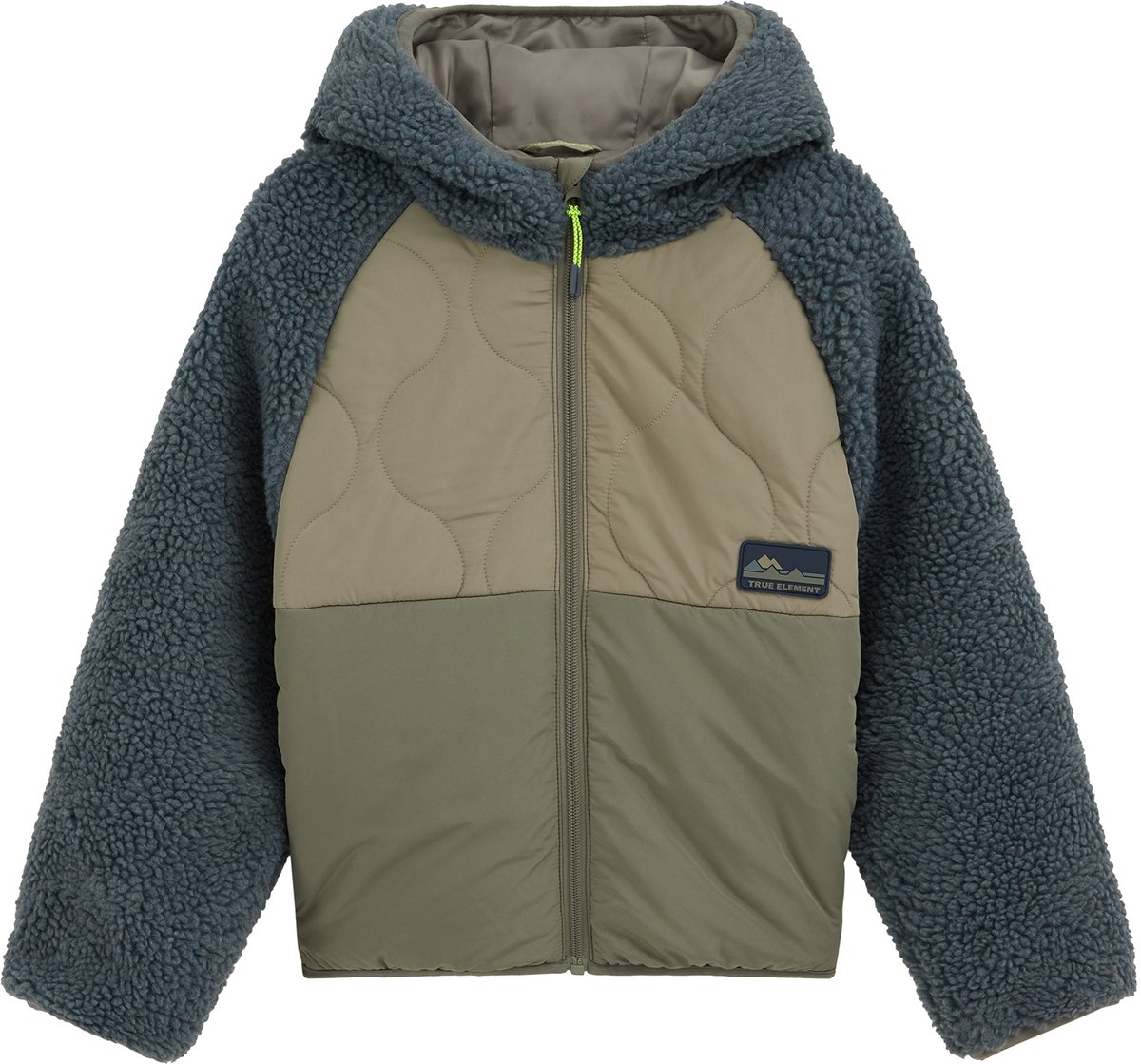 WE Fashion Jongens teddy jas met capuchon