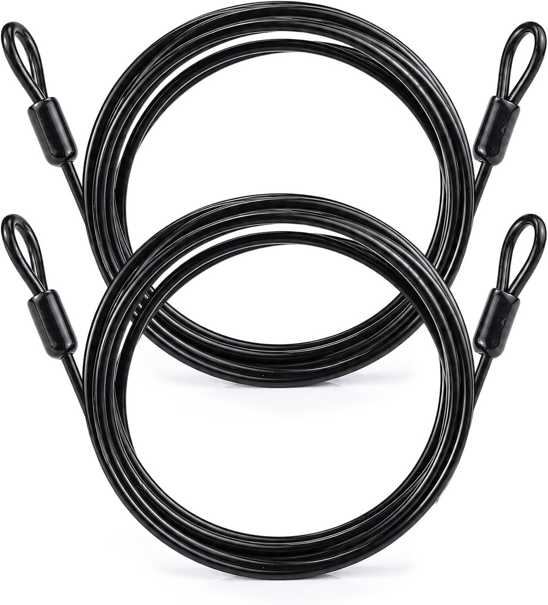 Luskoord staalkabel 3m x 4mm - met ogen - sterke bevestiging - ideaal voor hijsen - SnelShoppen