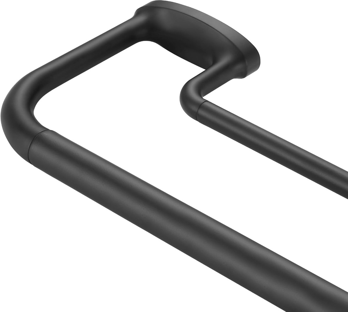 Dubbele gordijnroede 28-120 Inch - Zwart aluminium - Verstelbaar en sterk tot 27 kg - SnelShoppen