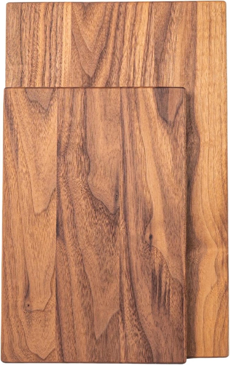 snijplanken - 40 x 25 / 30 x 20 cm | Zwitserse walnoot voor veelzijdig snijden en serveren | rustieke dubbelzijdige plank, voor kaas, vlees en tapas - robuust, gemakkelijk te reinigen