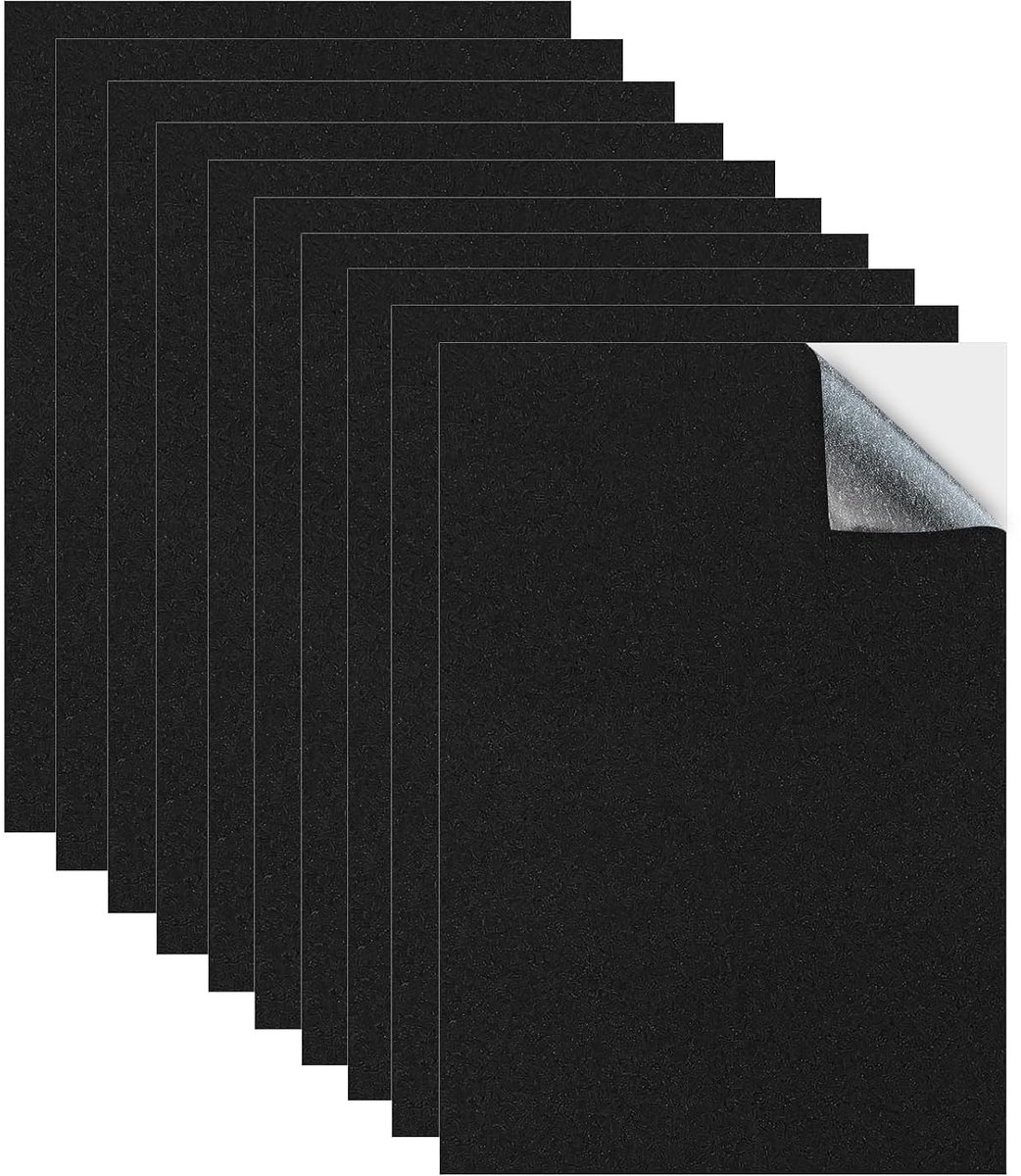 10 stuks zwarte zelfklevende schuimrubber platen 300 * 210 * 1mm EVA schuim antislipmat met zelfklevende achterkant voor meubels, sieradendoosjes, knutselwerk