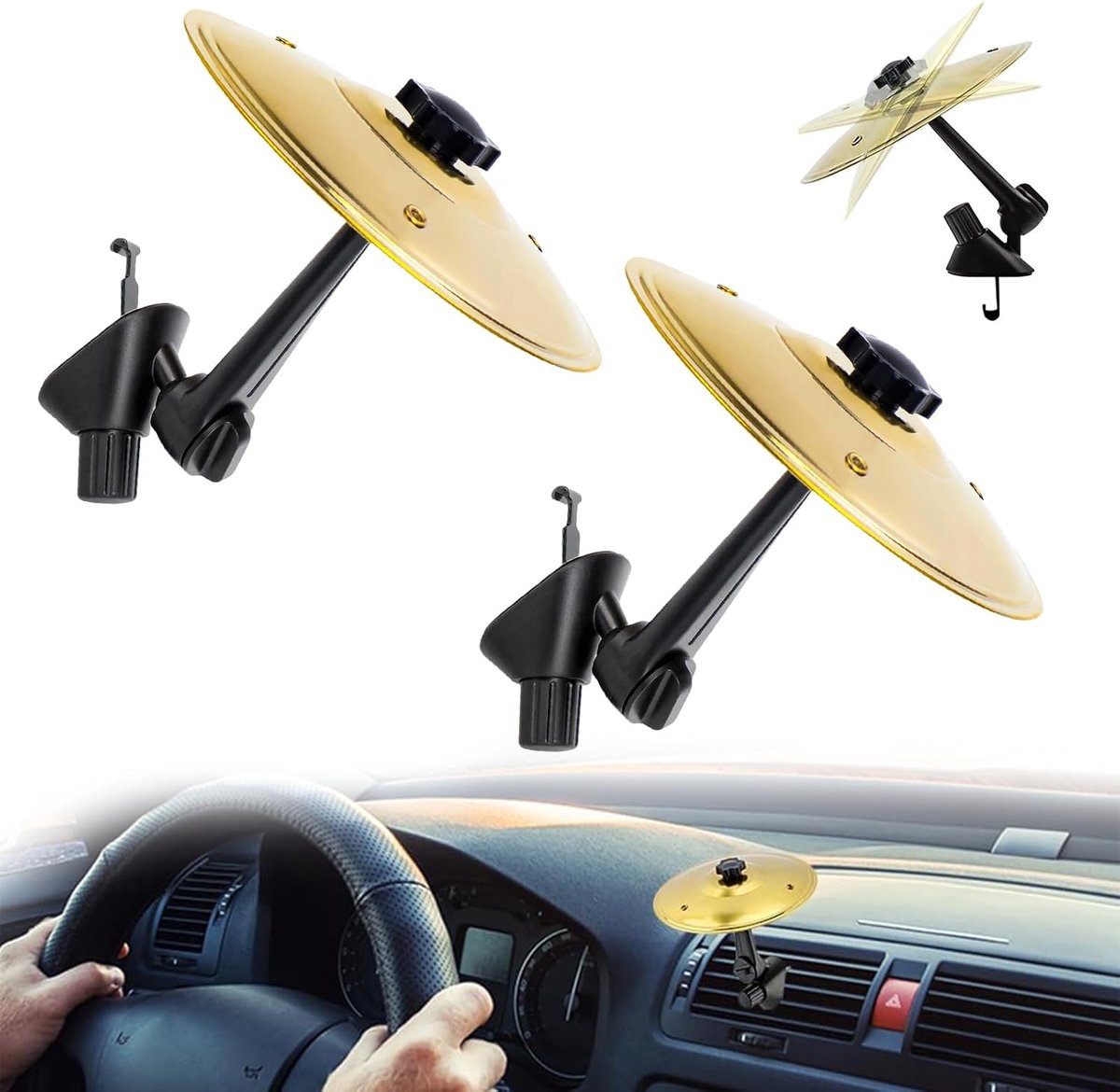 Drums Auto, Drumstel, Auto Accessoires Grappig, Auto Crash Cymbal