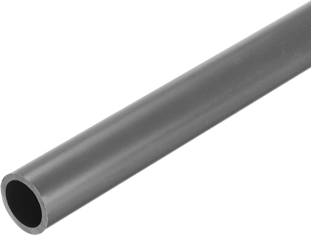 Pvc-buis, lege buis, 19,4 mm, ID, 25 mm, OD, rond, kunststof buis, kunststof buis, 300 mm, hoog, slagvast, voor kabelhoes, waterbuis, aquarium, vistank, tuin, grijs, 2 stuks
