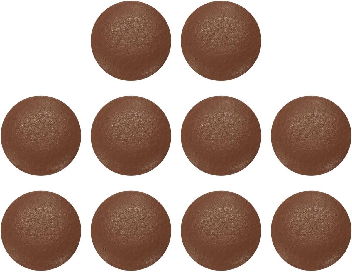 Knopen, 12,5 mm (20 l) diameter ronde plastic schacht vervangende naaigaren, leren knopen voor kleding, decoratie, doe-het-zelf accessoires, bruin
