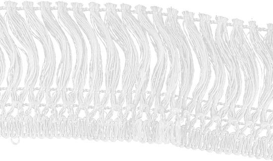 kwastjes franje rand Boho lange franje rand kant rand voor naaien rand afwerking gordijn deken hangen tapijten kleding woondecoratie (wit 6cm x 18m) — afbeelding 2