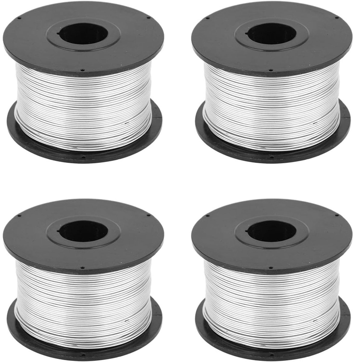 binddraad, 4 stuks, 110 m, 0,8 mm stalen binddraad, 4 rollen stalen wapeningsdraad, spoel voor automatische rebar bindmachine