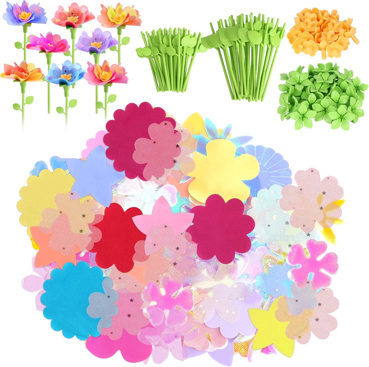 Handwerk voor Meisjes, Bloemstuk Creatie met Bloemenmachine, Bloem Speelgoed voor Kinderen 3 Jaar+, Creatief Knutselcadeau voor Meisjes 4 5 6 7 8 9+ Jaar (Oplaadbaar)