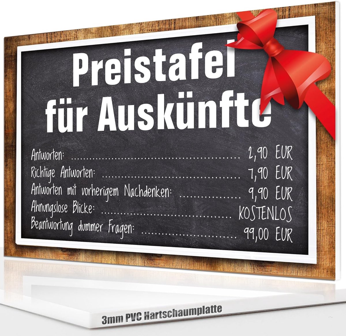 Informatiebord 20x30, PVC 3 mm - grappig cadeau-idee | deurbordje | wanddecoratie spreuk grappig, ideaal verjaardagscadeau - grappig spreukenbord, feestdecoratie, cadeau voor vrienden