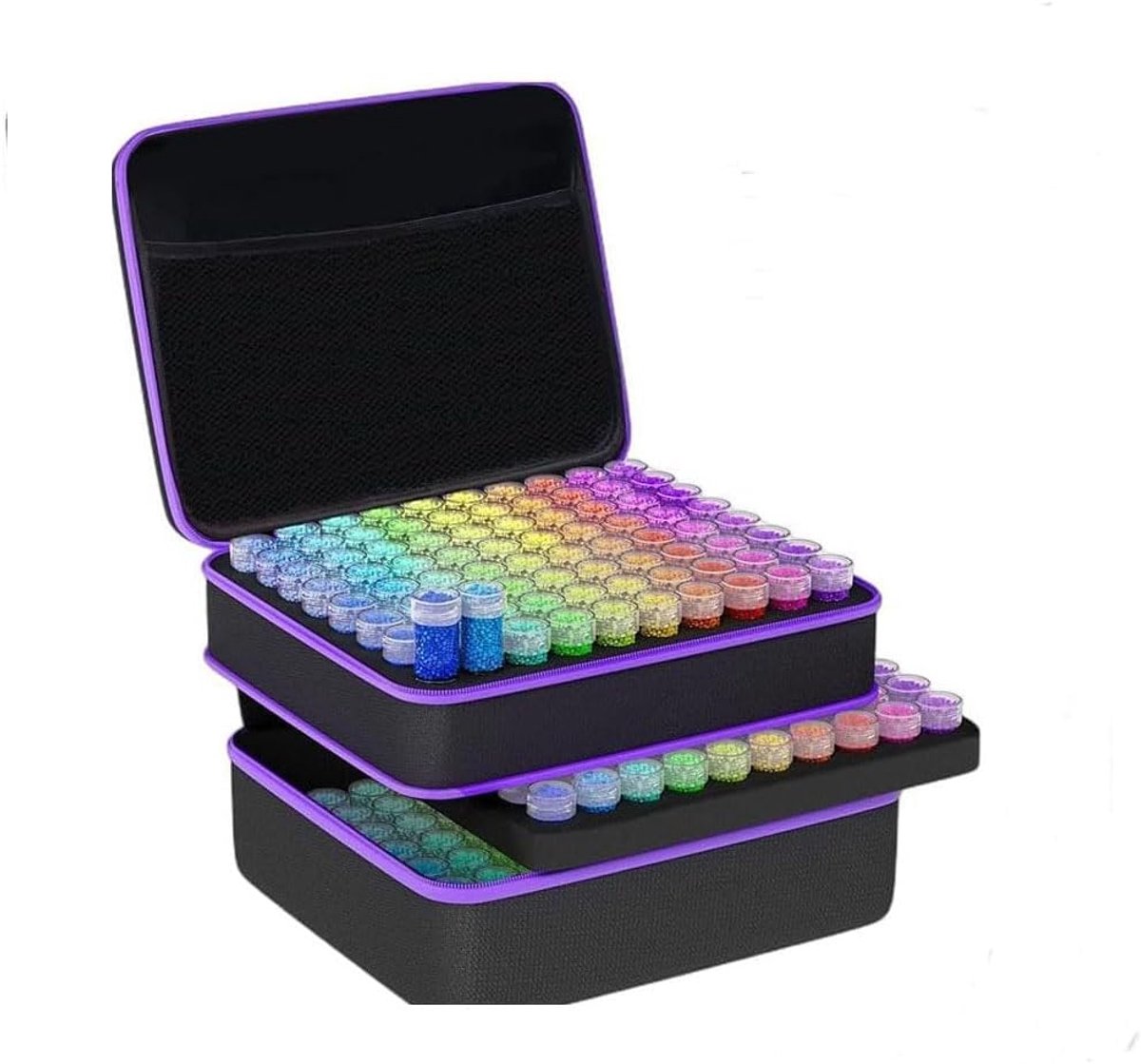 Diamond Painting Kit, opbergdoos voor diamantschilderij, 240 stuks, accessoiredozen voor diamantschilderij met trechter