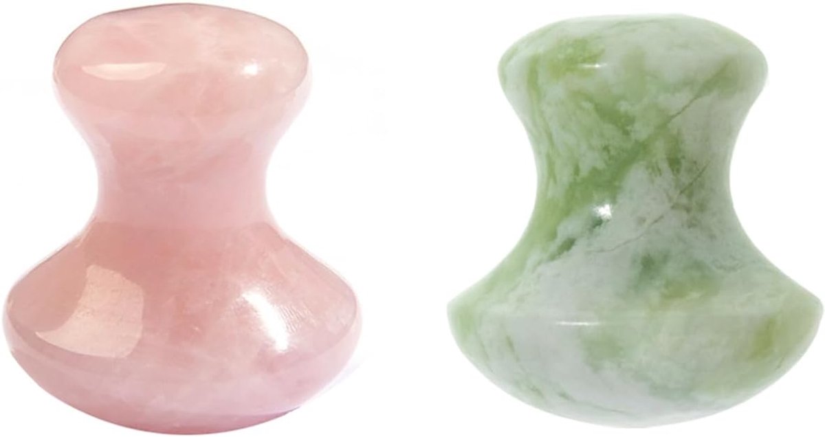 Sha massagegereedschap in de vorm van een natuurlijke kwartspaddenstoel, gezichtsmassagesteen en oogmassage, Gua Sha massagesteen, paddenstoelvorm, ideaal voor ontspannende