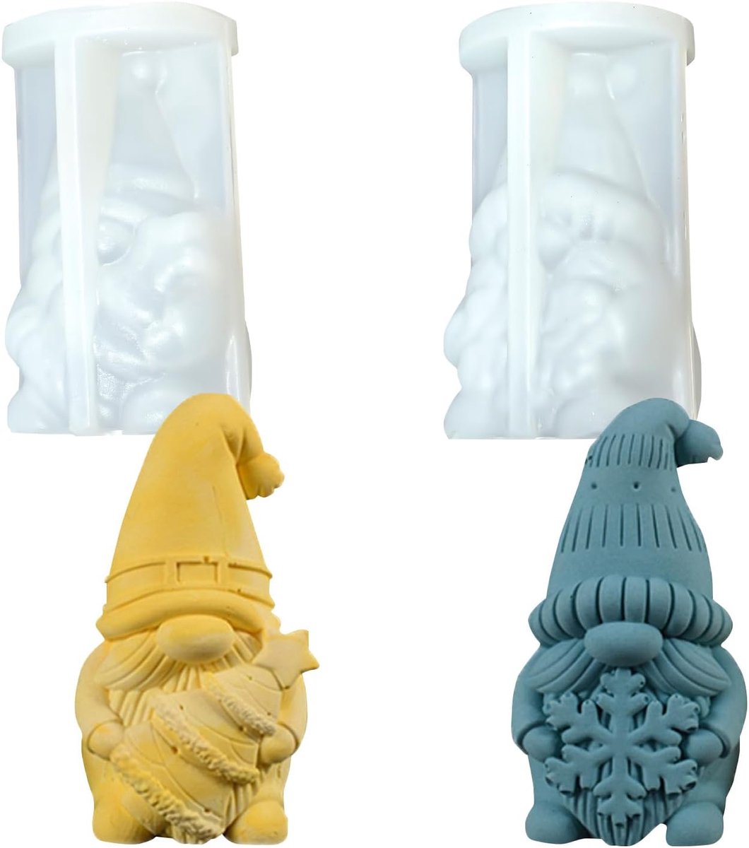 2 stuks kerstboom siliconen mal Kerstmis epoxyhars vorm kerstboom kaarsvorm gietvorm Kerstmis siliconen vorm 3D kaars gietvorm kerstboom zeepvorm Kerstmis ornament decoratie