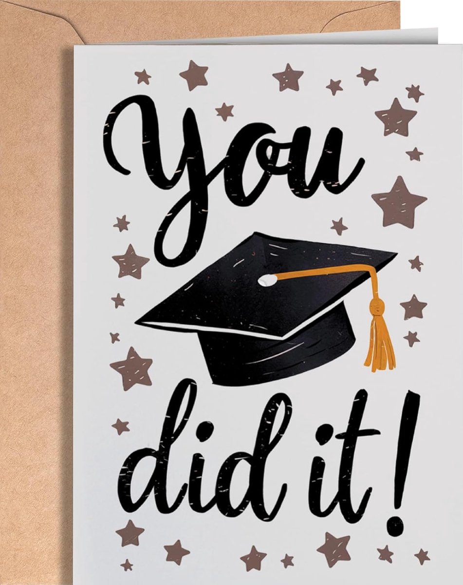 - Afstudeerkaarten voor hem of haar - College Grad voor mannen of vrouwen - Gefeliciteerd middelbare school, Phd, Masters Degree voor zoon, dochter, kleinzoon - zo trots op je - je deed