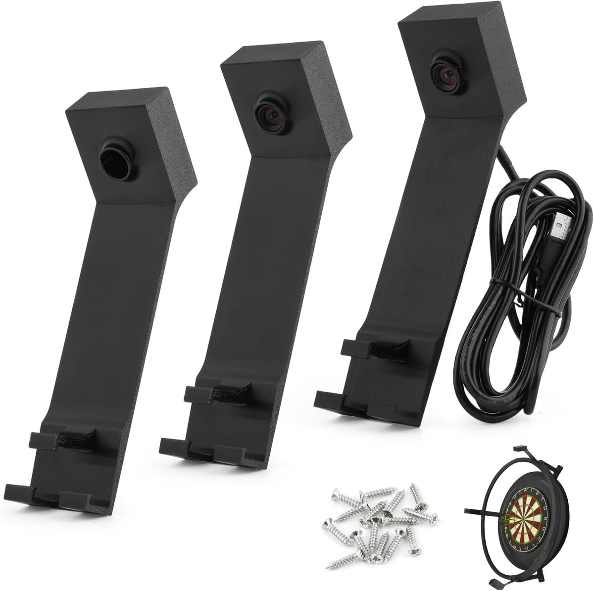 Camerabevestiging voor Target Corona Vision Lighting LED-ring - geen boren - voor autodarts dartcamerasysteem 3 sets (zonder cameramodule)