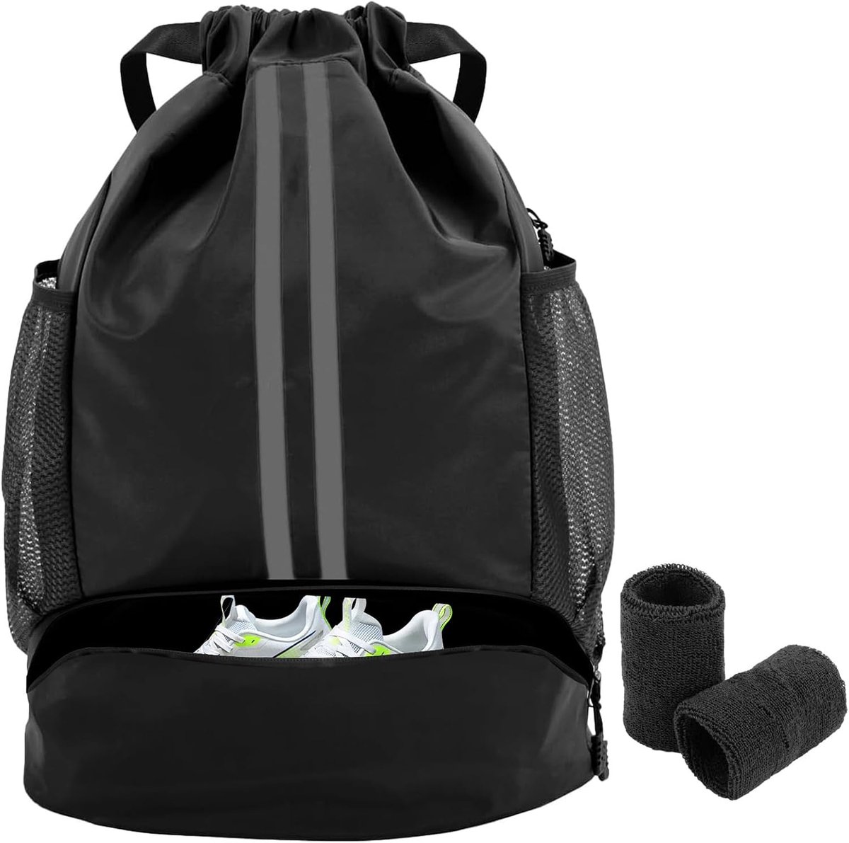 sportrugzak, sporttas, sporttas met trekkoord, waterdicht, voetbalrugzak, voetbaltas, sport, grote rugzakken voor dames, heren, meisjes, junior, jongens en kinderen. Inclusief