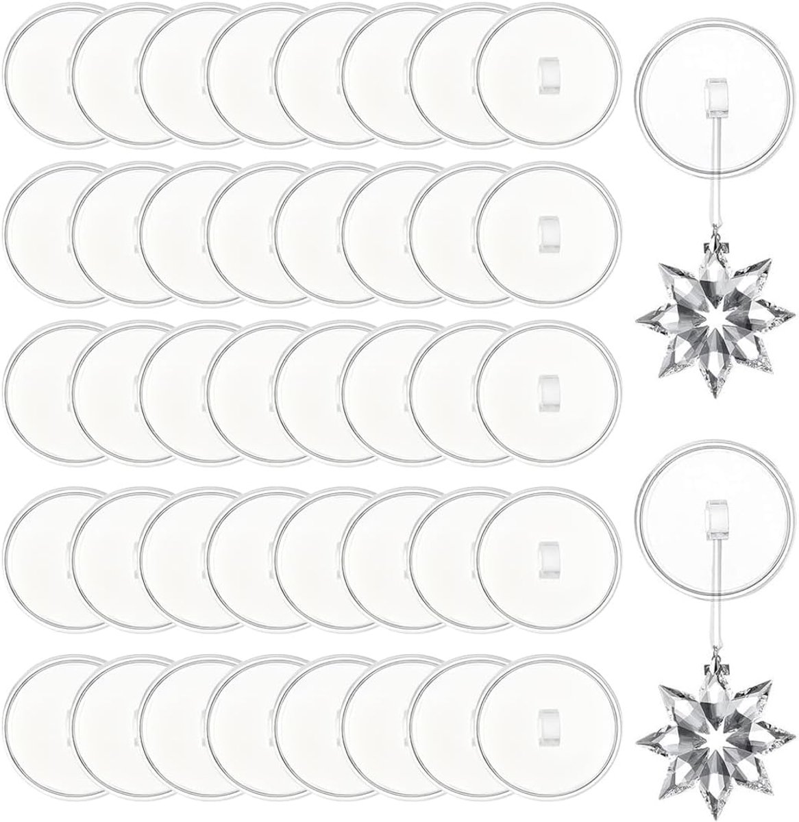 50 stuks zelfklevende plafondhaken, boorvrije haken, kleefhaken voor slaapkamer, badkamer, keuken, muur, carnaval (zonder haak)