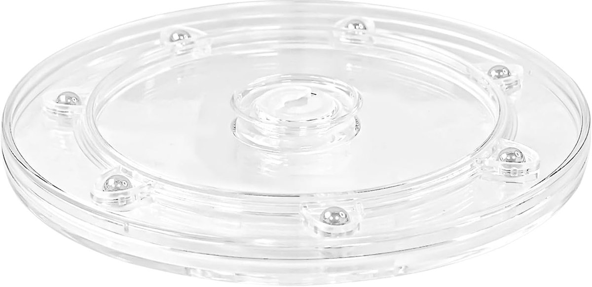 1 stuk Lazy Susan acryl platenspeler, roterend dienblad 15 cm, transparant, draaibare basis voor kruidenrek, tafel, cake, keuken, badkamerdecoratie