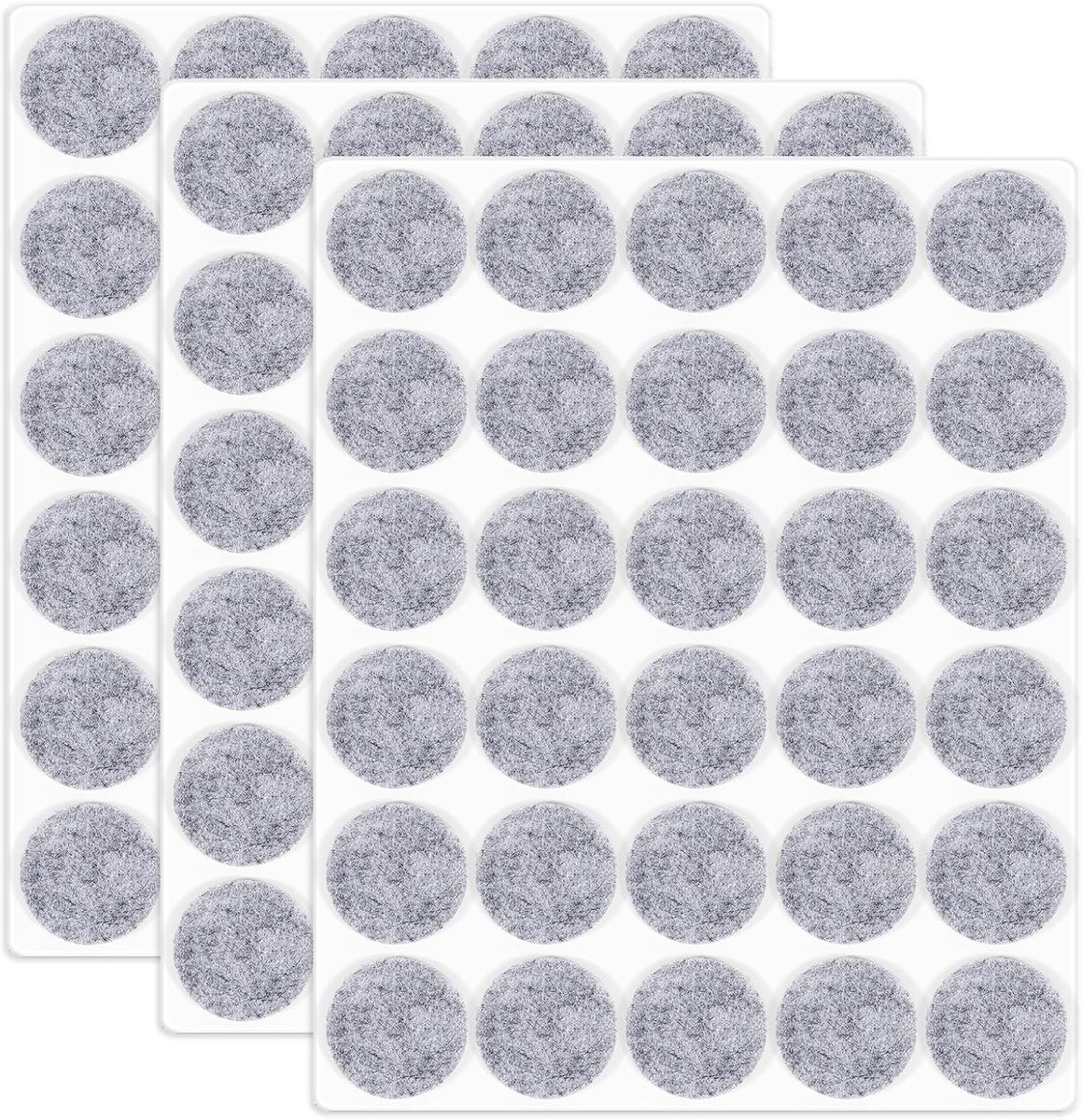 Viltpads voor meubels, 20 mm, 90 stuks, zelfklevende viltdoppen voor meubels op houten vloeren, dikte van 3 mm (grijs)