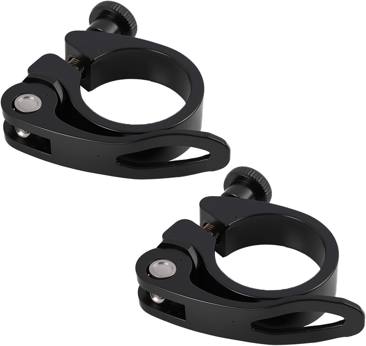 2 stuks fietszadelklem van aluminiumlegering, spantang voor zadelpen 25,4 mm / 28,6 mm / 31,8 mm / 34,9 mm, licht, duurzaam, eenvoudig te installeren voor mountainbike, racefiets, BMX DH