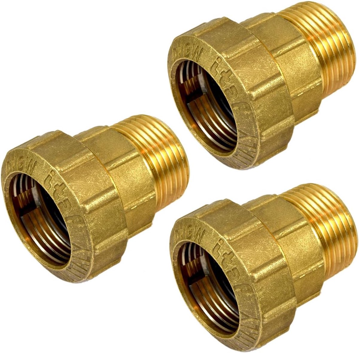 3 stuks messing fitting wandhoek 90 ° 1/2 inch binnendraad, voor 20 mm PE-buis als wandhouder met montageplaat voor waterbuis in tuin of huis (messing wandhoek 90 ° 1/2 inch IG, 3, stuks)