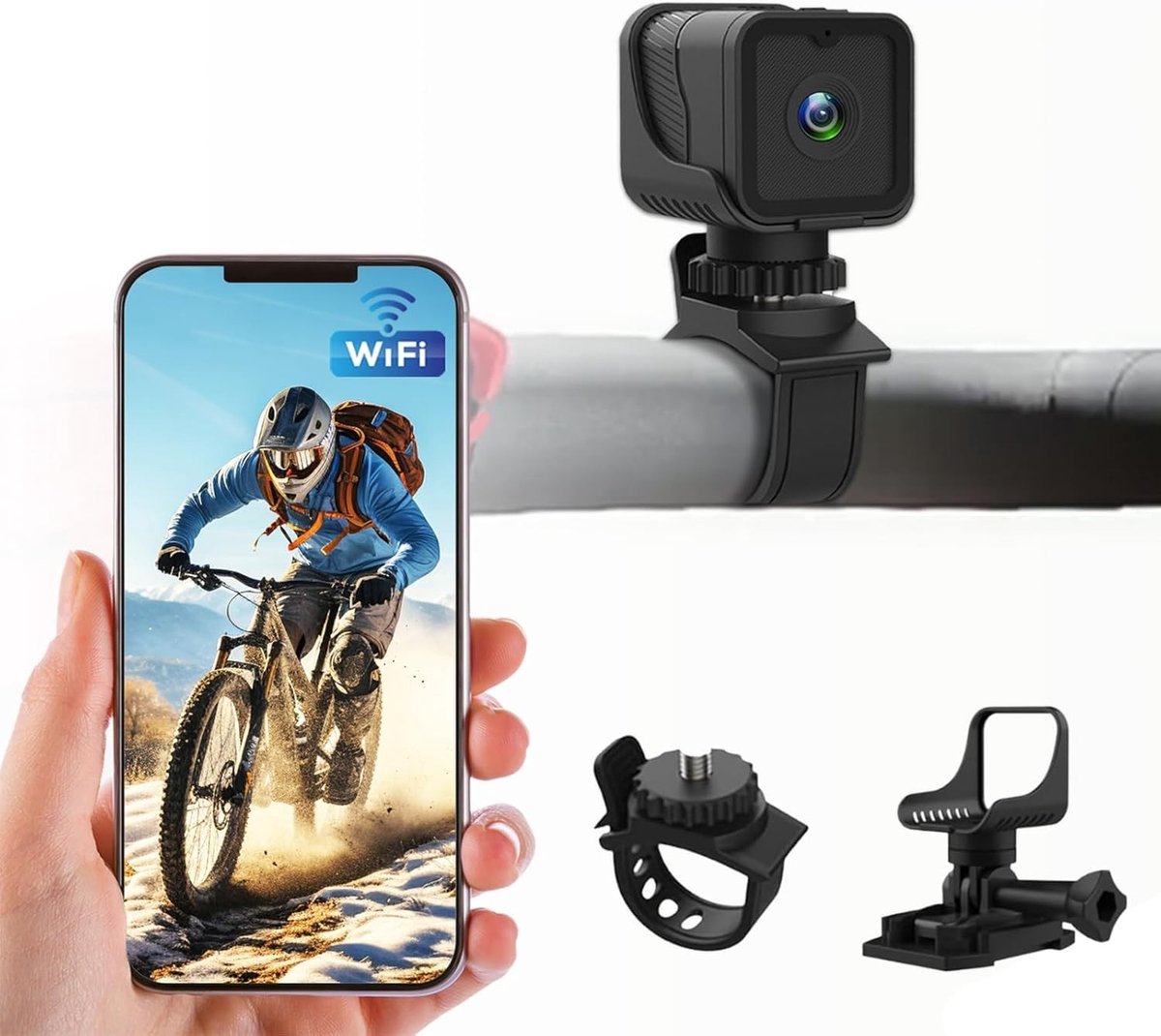 Mini Actiecamera - Zwart - 1080P HD - Waterdichte Helmcamera - Voor Sportliefhebbers