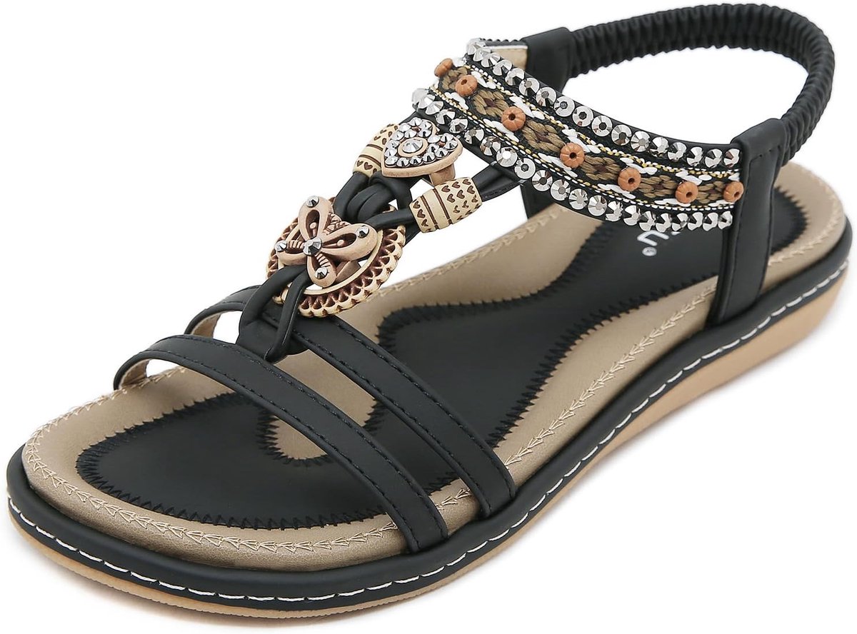 Platte sandalen voor dames, zomer, comfortabel, modieus, teenslippers, strandslippers, maat 35-44