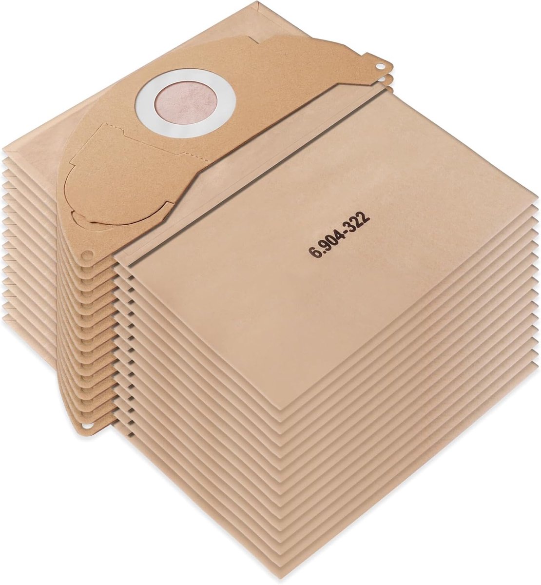 15 stuks WD2 filterzakken voor Kärcher 6.904-322.0 filterzak voor Kärcher WD2, MV2, WD2.200 tot WD2.550 A2004 A2054 A2099 stofzuigerzakken