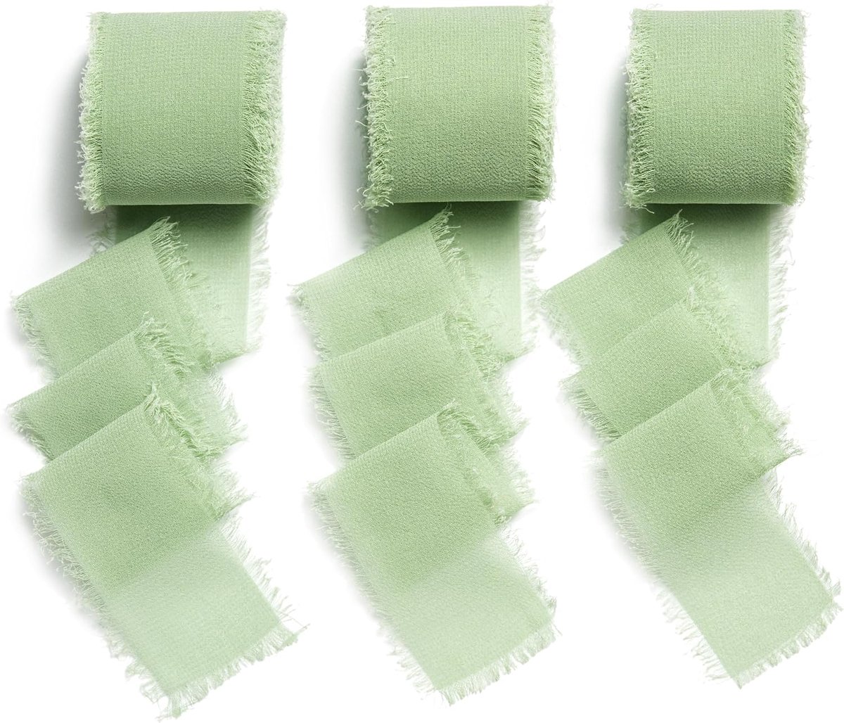 Cadeaulint lint bruiloft satijnen lint chiffonlint stoffen lint franjeslint groen