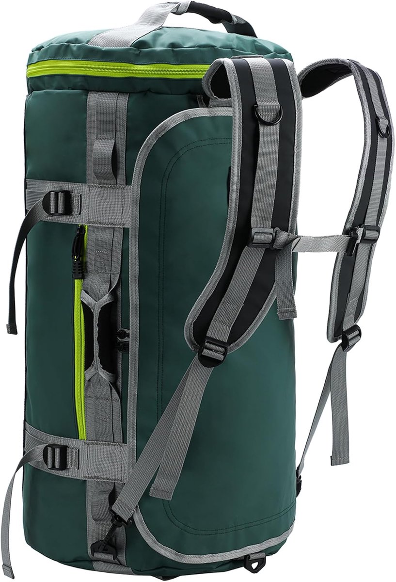 Grote sporttas waterdichte sportrugzak met schoenenvak om te zetten in rugzak, 45 l/60 l/90 l