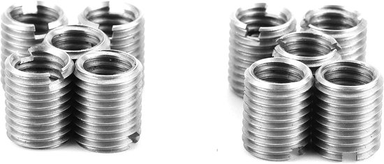 10 PCS Schroefdraad Inserts Vrouwelijke M8 X 1.25 Mannelijke M10 X 1.25 Type Schroef Reparatie Mouw Moer Repareren Insert Kit — afbeelding 4