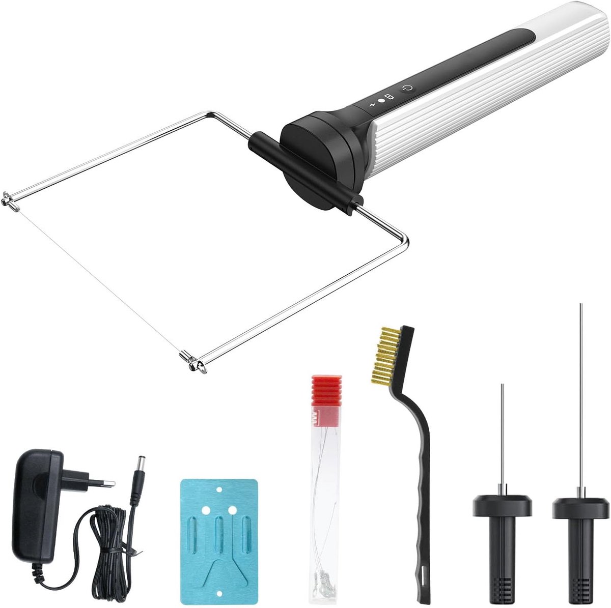 3-in-1 hete draad, polystyreen, 100-240 V/15 W, elektrische schuimsnijder, polystyreen snijden voor schuim, schuimplaten en schuimrubber, wit