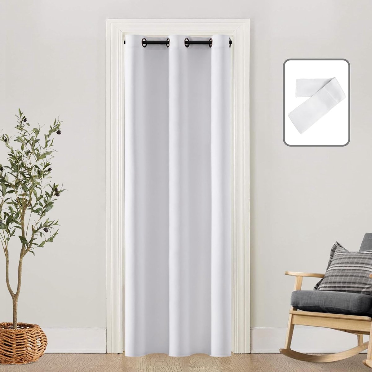Kastgordijnen voor slaapkamer, kastdeur, deuropening gordijn voor deur, privacy faux accordeon tweevoudig zoals, doorvoertule, gemakkelijk glijden, houdt warmte buiten, verduisterende thermische
