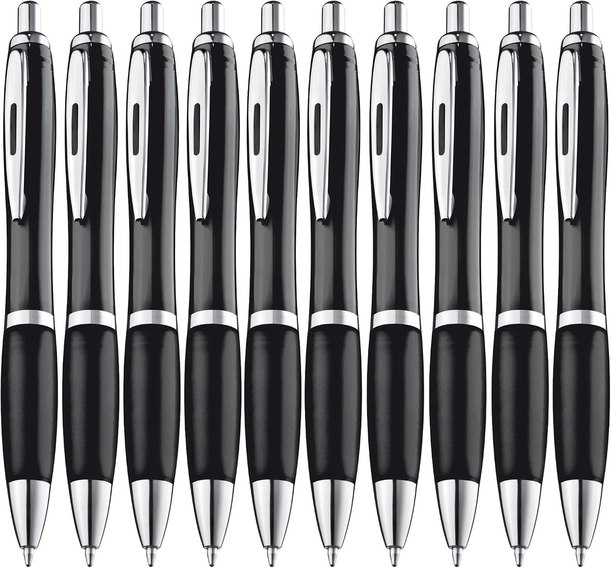 balpen, 50 stuks, premium balpenset, hoogwaardig, antislip pen voor eenvoudig en zacht schrijven, blauwschrijvende balpen, zwart