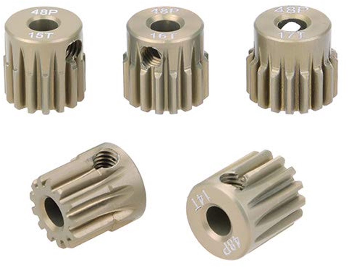 5 stuks 48DP 13T 14T 15T 16T 17T tandwielen motor tandwielen combo set voor 1/10 RC auto borstelmotor borstelloze motor