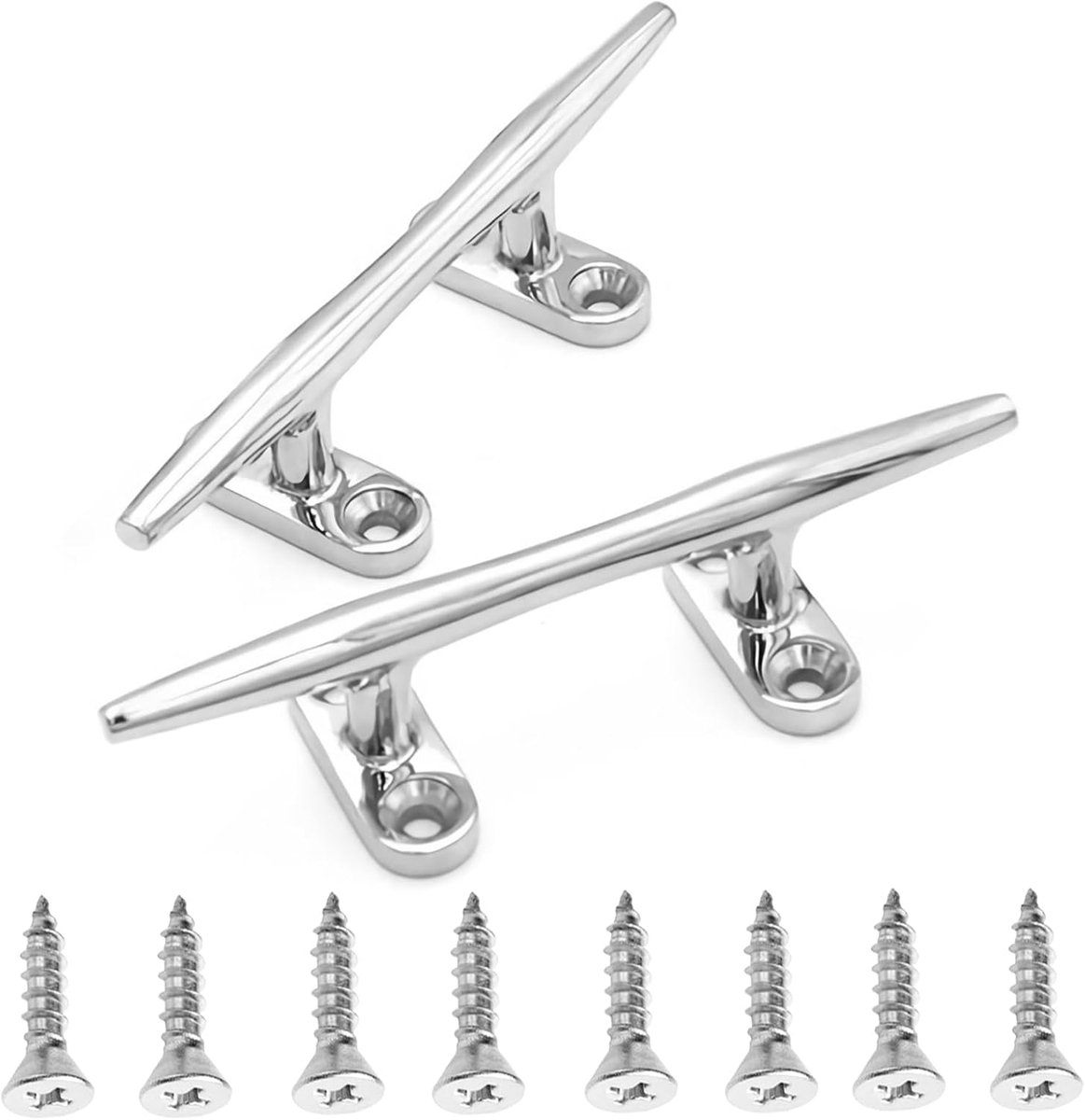 Touw Boot Klang Marinier Open Basis Bootschoenplaatjes Roestvrij Staal Hardware Dock-schoenplaatje Aanmeren Kajak SUS316 100mm 2pcs