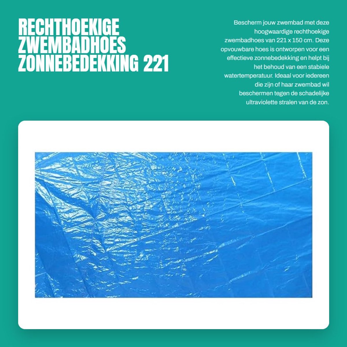 Opvouwbaar ontwerp - Dailygoods- Zwembadhoes 221x150 cm