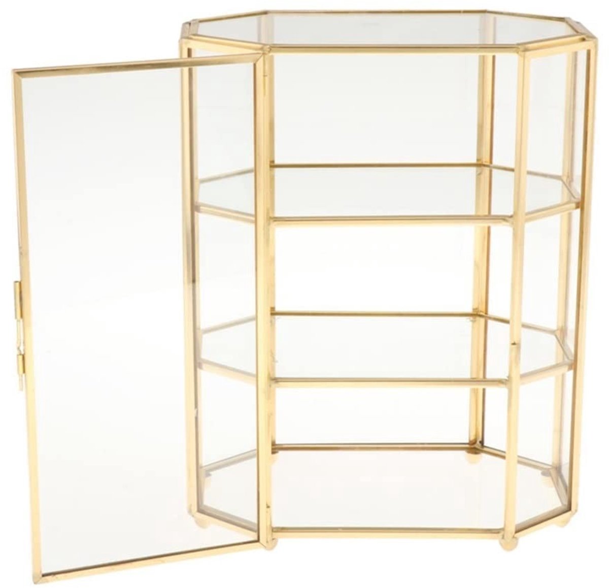 Dailygoods- Juwelendoos 3-laags - Glazen Organizer - Sieradendoos - Multifunctionele Vitrine - 21,5 x 16,5 x 10 cm - Duurzaam en Stijlvol