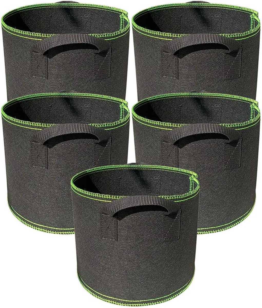 Zakken zwaar belastbare verdikte niet-geweven beluchtingsstoffen potten met handgrepen, indoor tuin plantenzakken voor groente, bloem, kruiden, woondecoratie