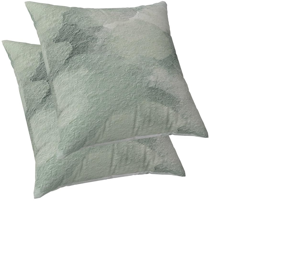 abstracte kussenslopen, moderne kunst, groen, linnen, decoratieve kussens voor bank, woonkamer, woondecoratie, buiten, terras, bankkussen, 50 x 50 cm, 2 stuks